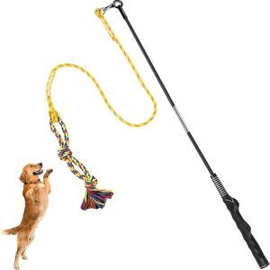 Flirt Pole for Dogs Interactive Dog Toys for Large Medium Small Dogs Chase and T